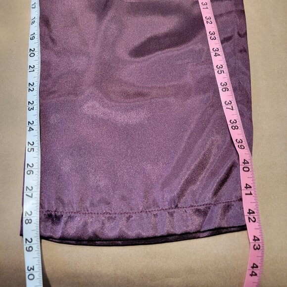 LA Intimates Size L Aubergine Purple Satin Pajama 2-Piece Set, NEW with Tags - Picture 9 of 13